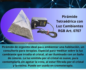 PIRAMIDE TETRAEDRICA CON LUZ CAMBIANTE RGB 220 v