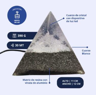 PIRAMIDE TETRAEDRICA CON LUZ CAMBIANTE RGB 220 v - Image 4